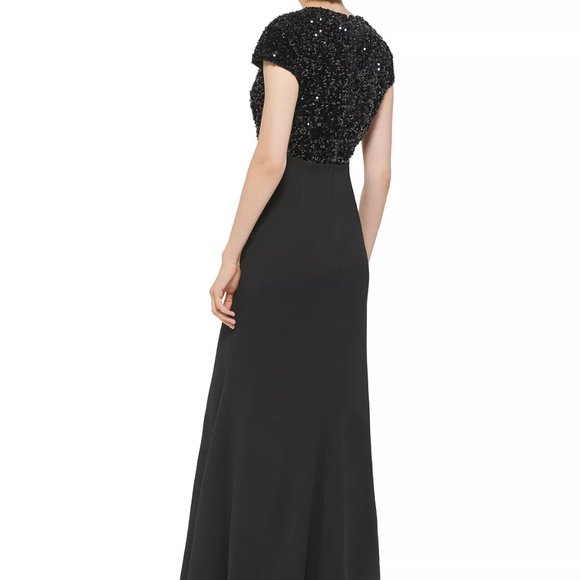 CALVIN KLEIN Women's Sequined-Bodice Evening Gown - Picture 2 of 4